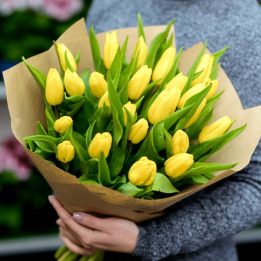 25 Yellow Tulips Bunch