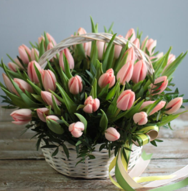 51 Tulips Basket