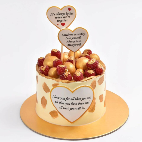 Love Quotes Cake