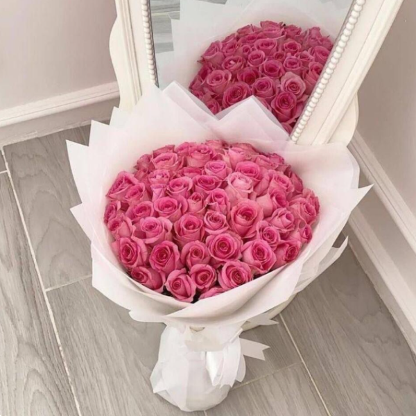 51 Pink Roses Bouquet